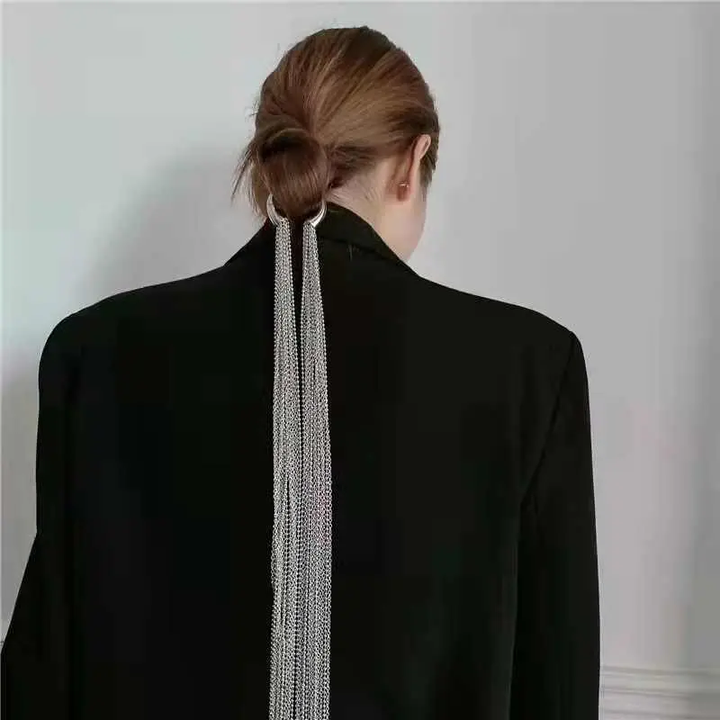 Baihua Silver Metal High Hole Long Tail Chain Hair A