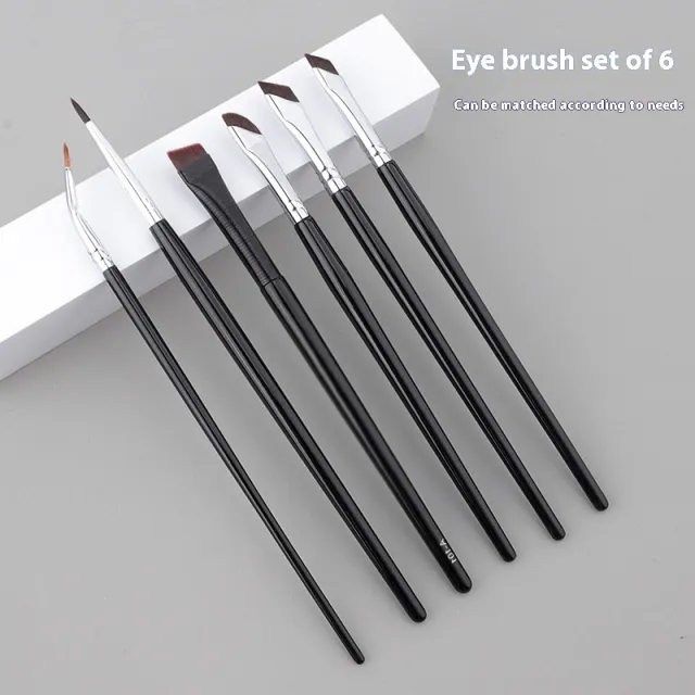 6 Eye Shadow Brush Suit Eye Details Black 6Pcs - Shop at LoveMi