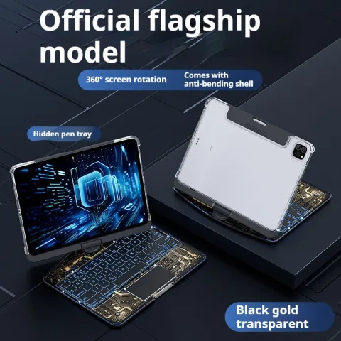 Transparent Rotating Keyboard for Air5 Protective Case Tablet PC