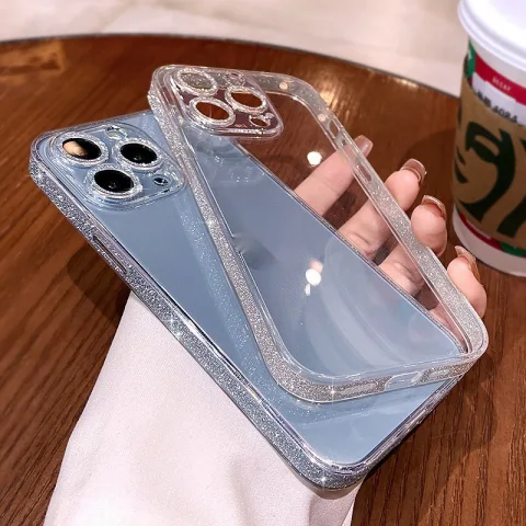 Starry Glitter for 14promax Phone Case Transparent