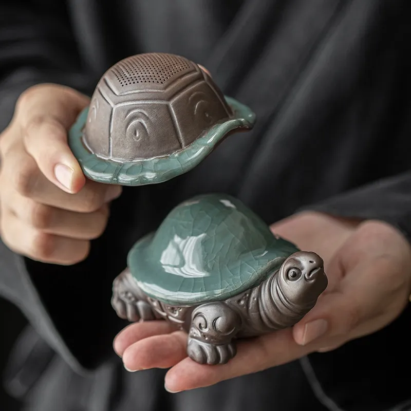 Ge Kiln Little Turtle Creative Tea Room Table Decoration