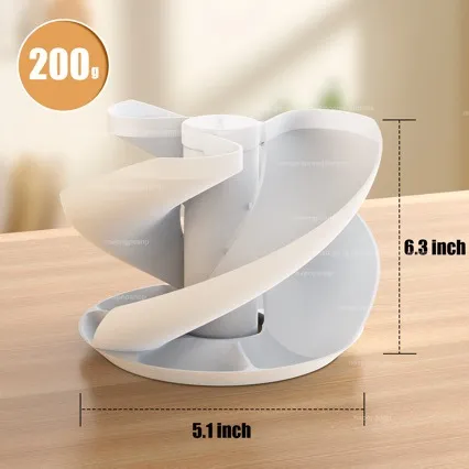 Plastic Minimalist Rotating Egg Container - Egg Holder