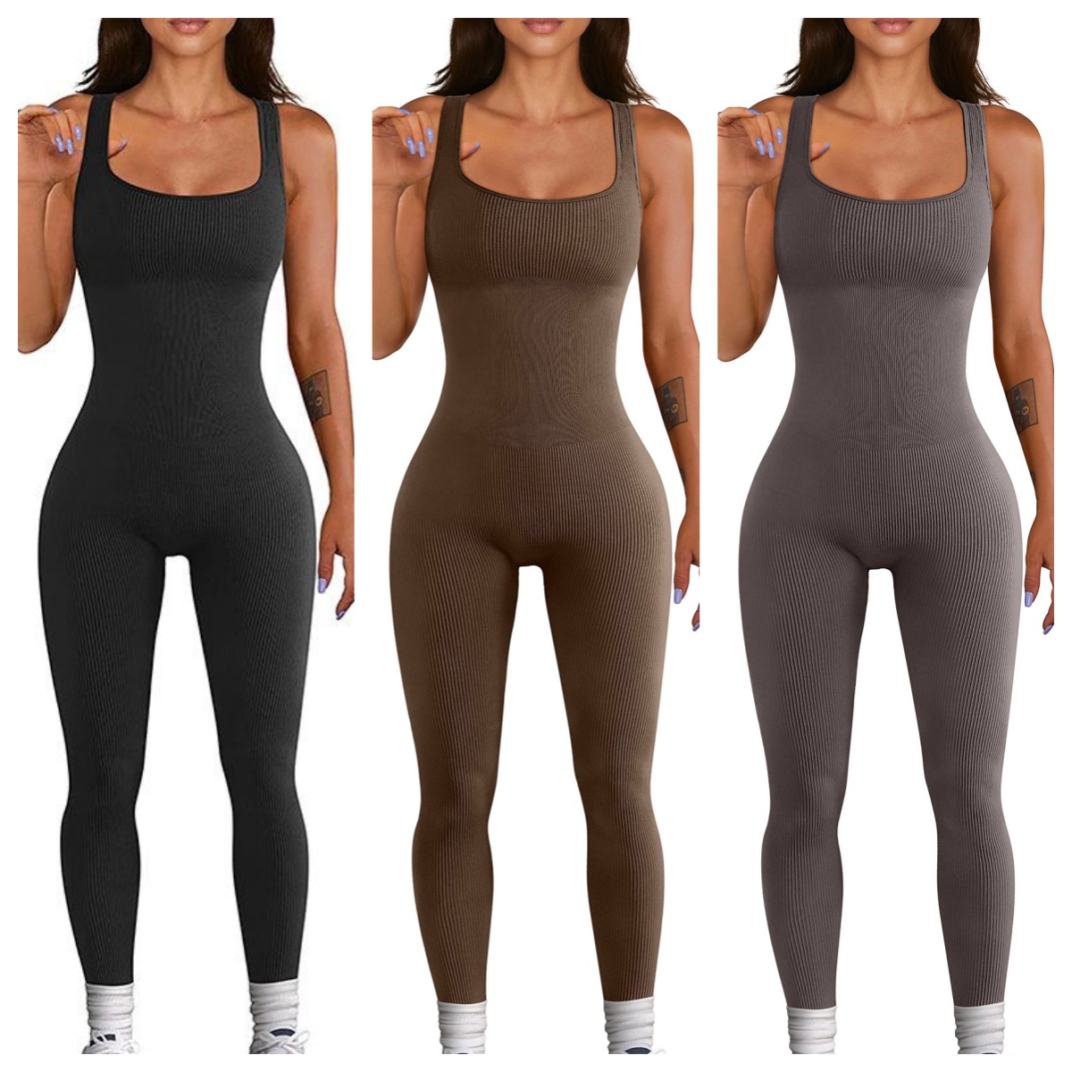 Women's Suspender Tank Top Tights - Picture 14 of 41