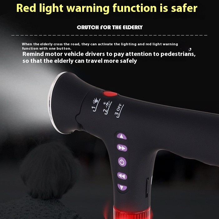 Collapsible Alpenstock Aluminum Alloy With Light