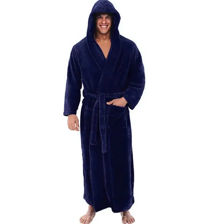 Warm Men's Plus Size Thick Hooded Long