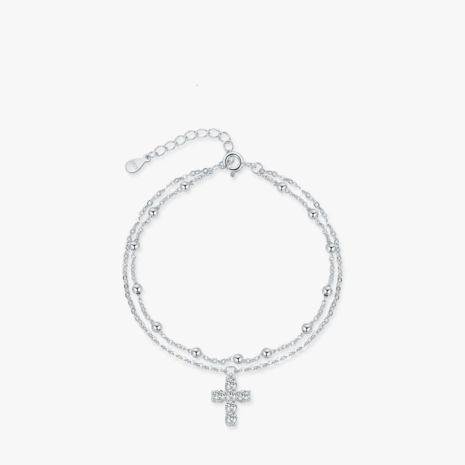 Women's Double-layer Cross Headless Bracelet