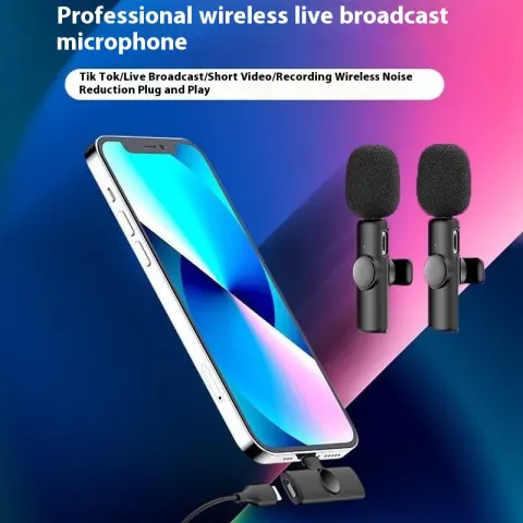Collar Clip Microphone Outdoor Video Recording Wireless