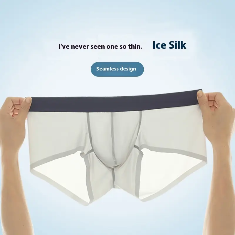Summer Ultra-thin Breathable Ice Silk Boxer
