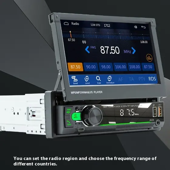 7-inch Telescopic Screen Vehicle-borne Bluetooth Player