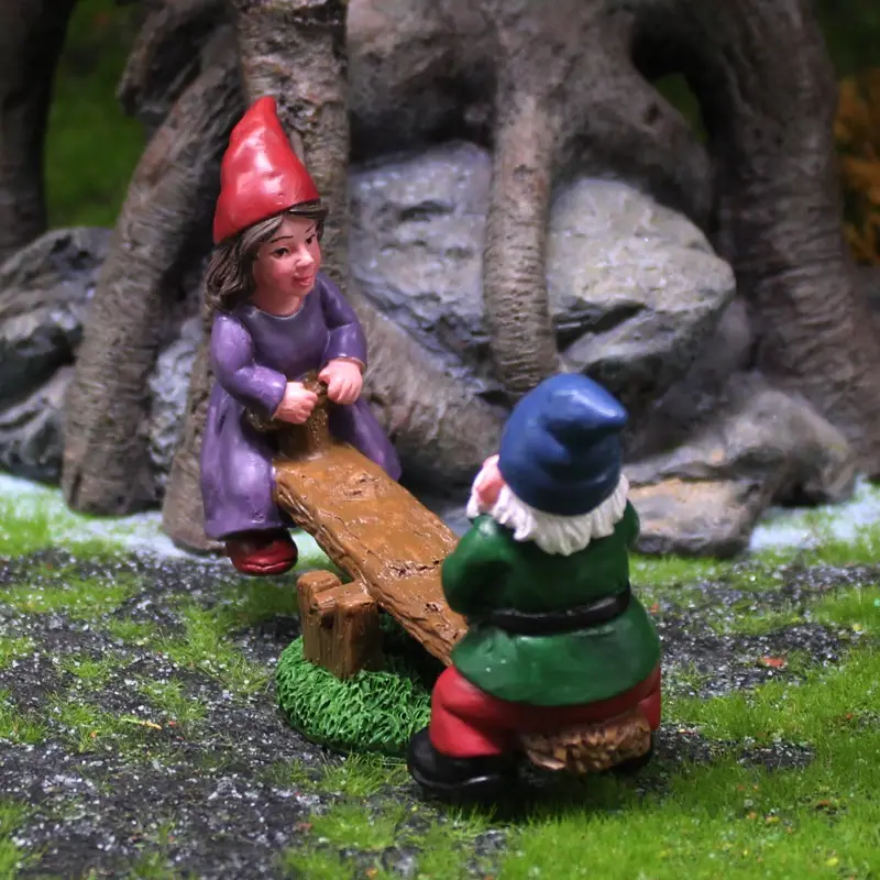 Resin Toy Seesaw Creative Garden Micro Landscape Decorations