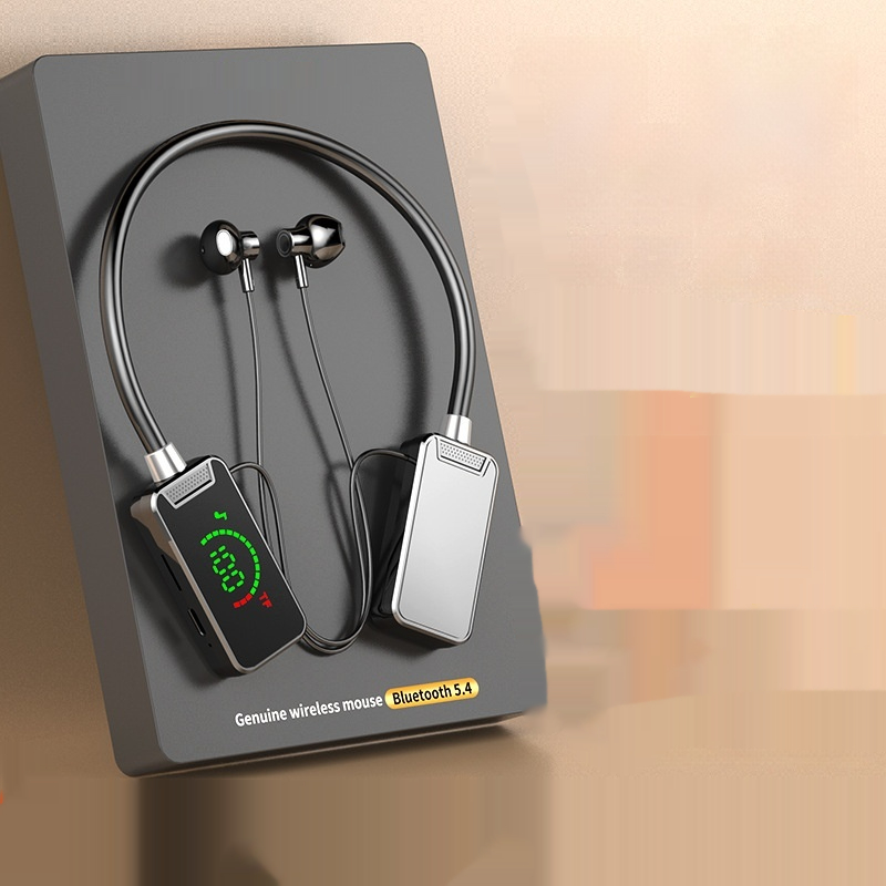 Ultra-long Standby Plug-in Battery Display Neck-mounted Bluetooth Headset