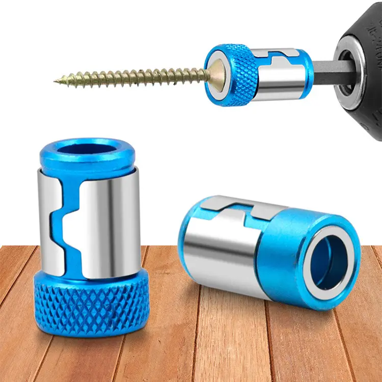 Household Portable Light Blue Magnetic Ring Bit