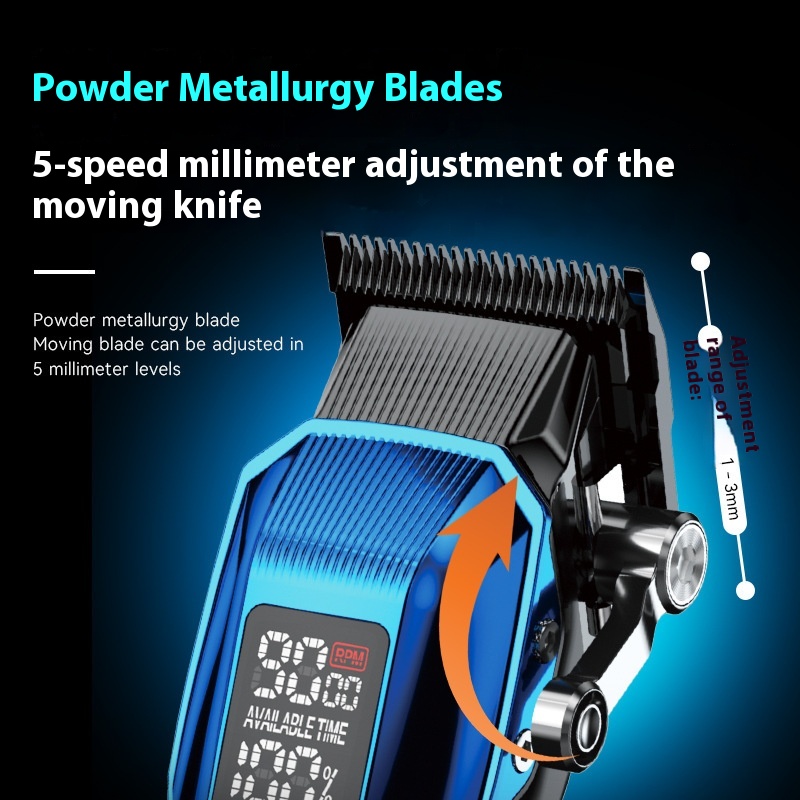Hair Clipper Electric Shaving Head KM-2796 Metallurgical Cutter Head Digital Display
