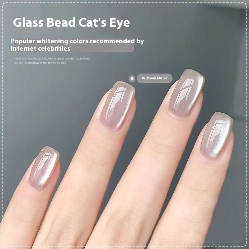 New Micro Glass Bead Crystal Cat's Eye Gel Nail Polish