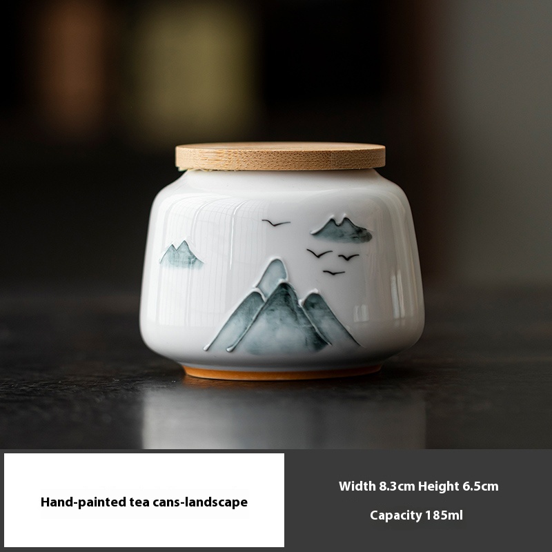 Tea Pot Ceramic Mini Small Sized Chinese Calligraphy Sealed