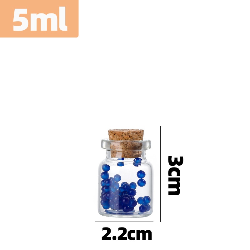 22mm Transparent Cork Wishing Bottle Glass Starry Sky