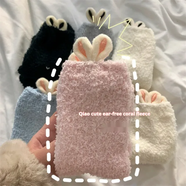 Coral Fleece Winter Home Warm keeping Socks Pink Socks Pink - Shop at LoveMi