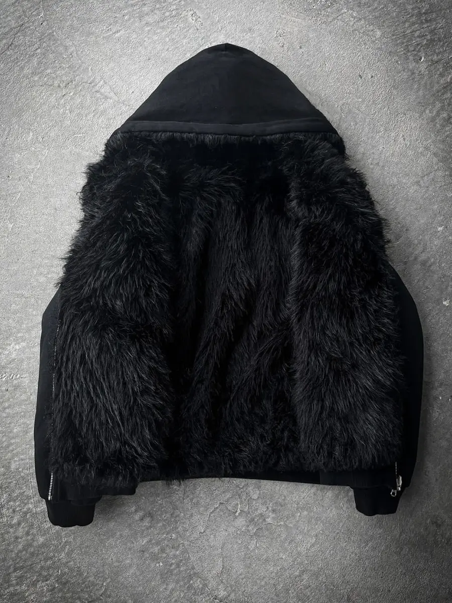 Double-sided Wear Short Wide BOXY Mountain Carved Cotton Jacket Jacket