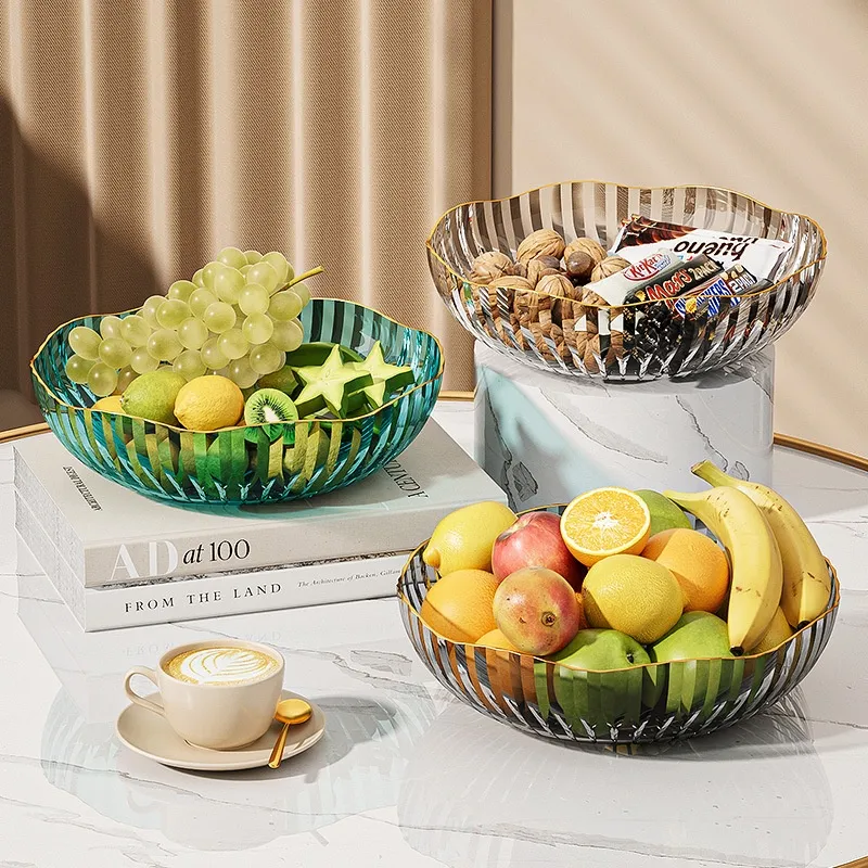 Household Creative And Slightly Luxury Transparent Fruit Plate
