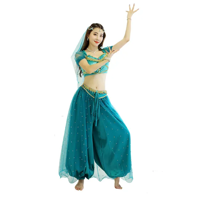 Cosplay Costume Female Belly Dance Performance Costume Blue - Shop at LoveMi