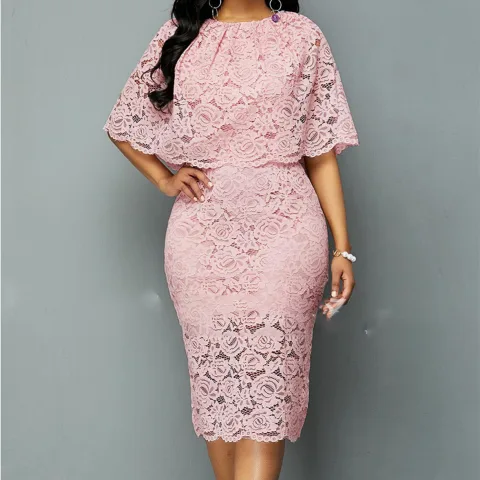 MD African Lace Dresses for Women Fashion New Africa