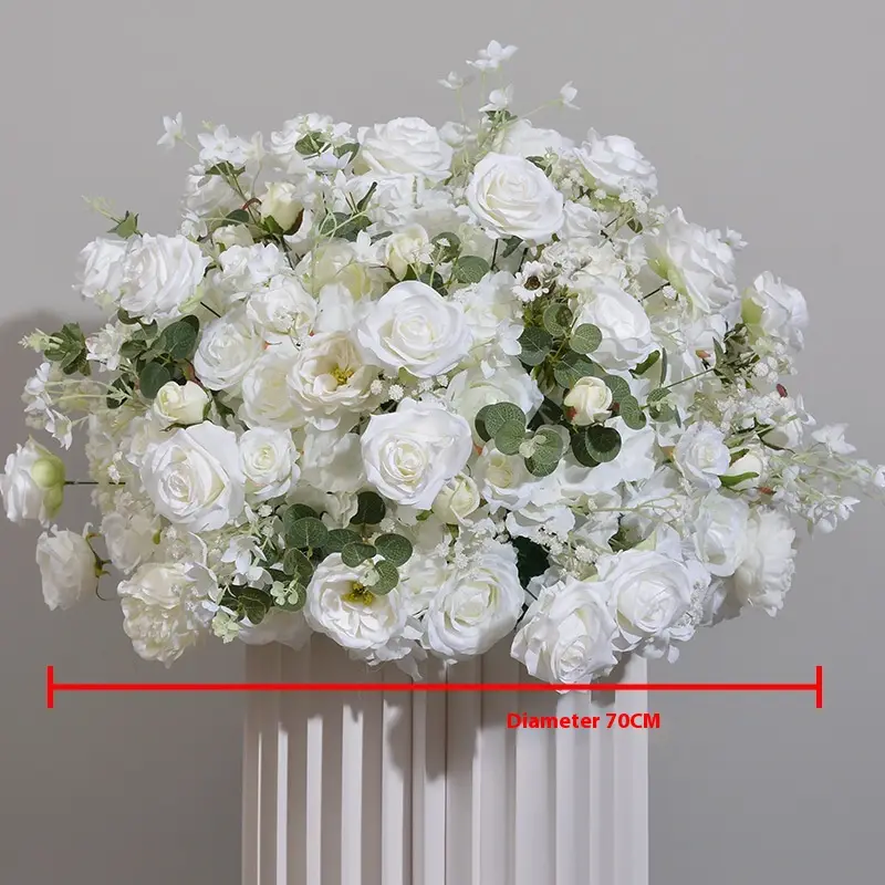 New Hydrangea Rose Flower Ball Wedding Table Display