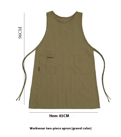 Water Repellent Household Apron Long Apron Used In Kitchen Painting Gravel Color - Shop at LoveMi