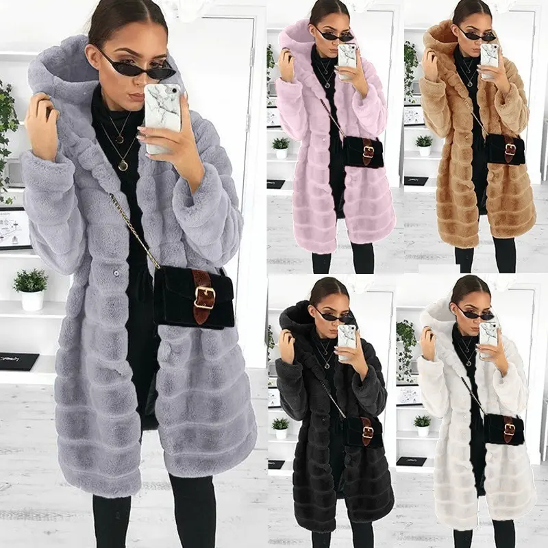 Jacket Winter White Big Solid Jackets for Women Long