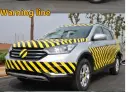 Car Graffiti Colorful Auto Film Zebra Pattern Black And White Plaid view 3