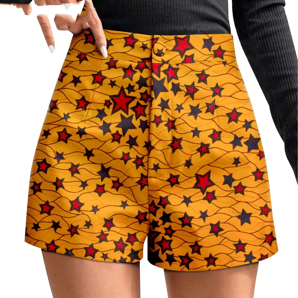 African Duplex Printing Batik Shorts - 748Style-M