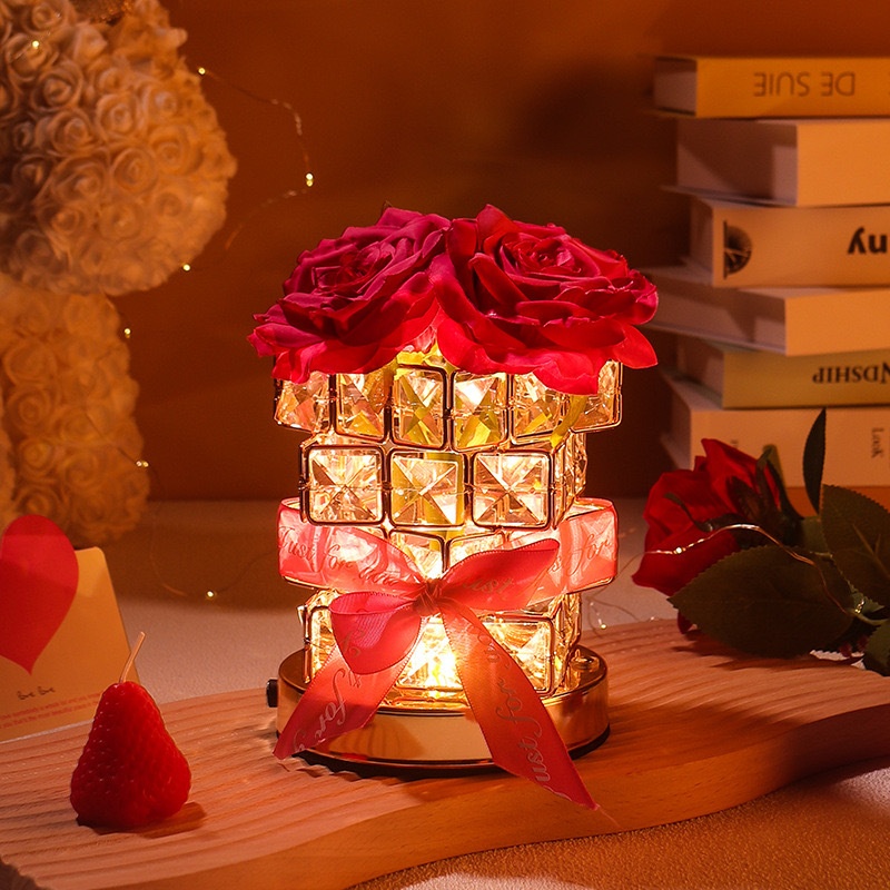 520 Gift Rose Cube Atmosphere Table Lamp