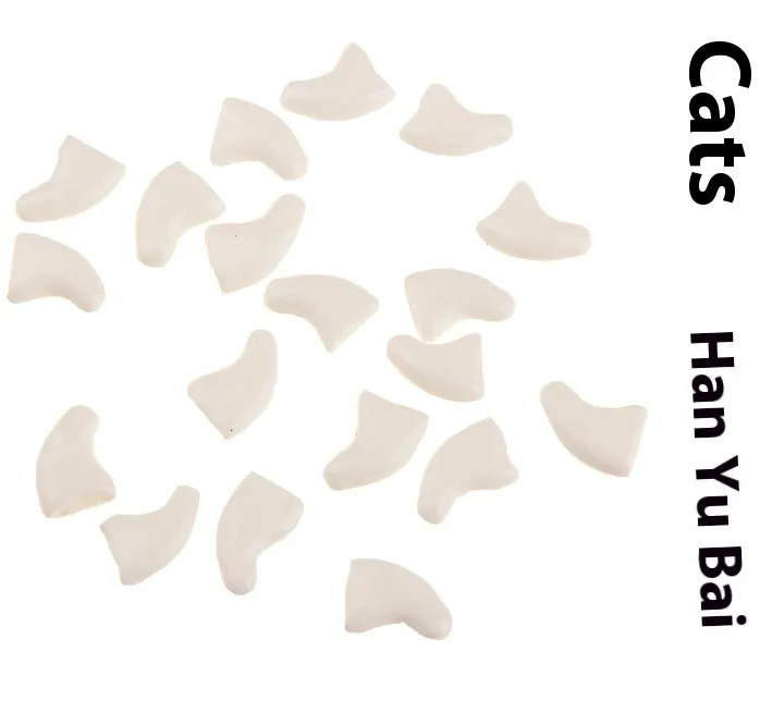 Cat Nail Pet Supplies Cover Suitable For Cat Types - Opp Bag Han Jade White