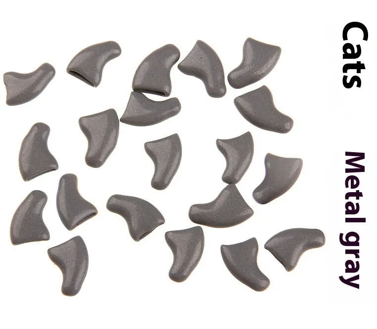 Cat Nail Pet Supplies Cover Suitable For Cat Types - Opp Bag Metallic Gray
