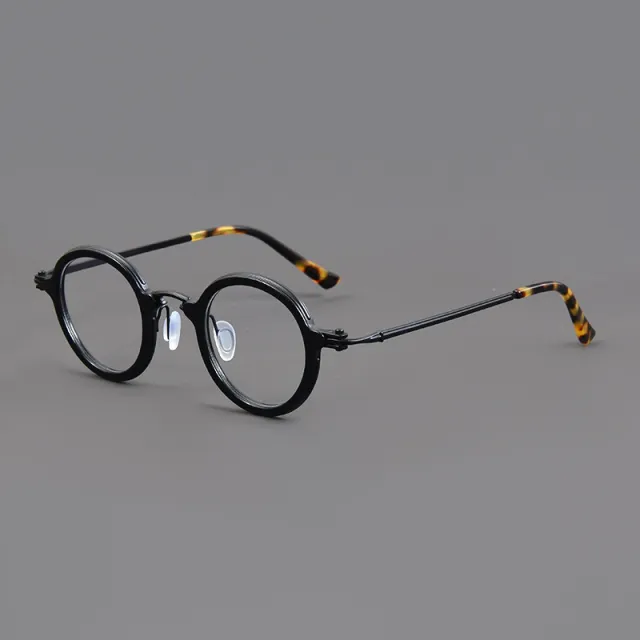 Pure Titanium Fashion Retro Trend Anti blue Light Glasses Black - Shop at LoveMi