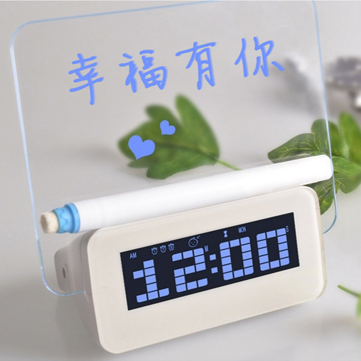 Creative Fashion Message Board Clock LED Electronic Large Screen Alarm Clock