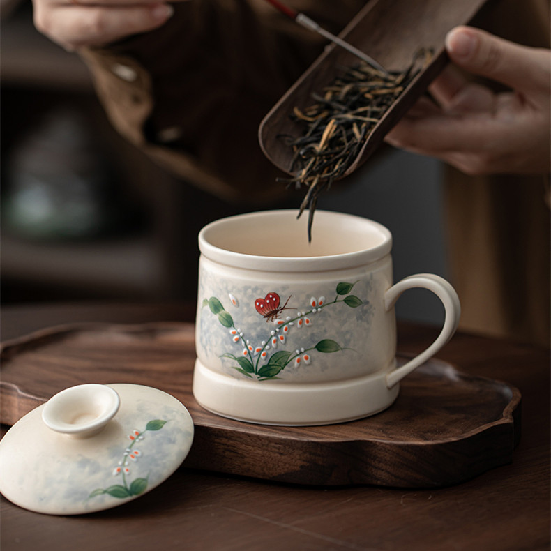 Simple Printing Household Ceramic Cup