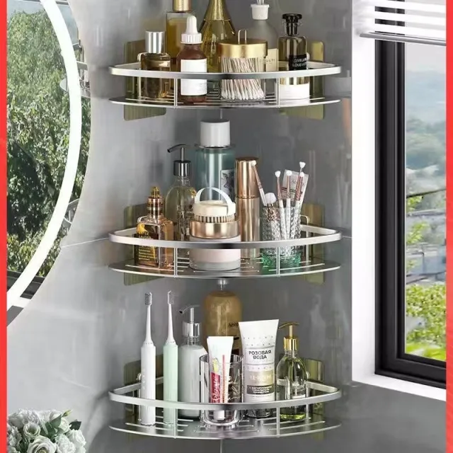 Wall mounted Seasoning Rack Sink Draining Rag Rack Kitchen Domestic Sink Sponge Hanging Basket Silver Standard 3 - Shop at LoveMi