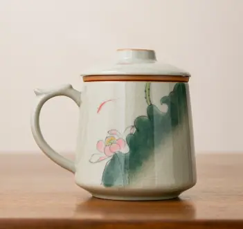 Ge Kiln Persimmon Pattern Ceramic Cup Personal Dedicated