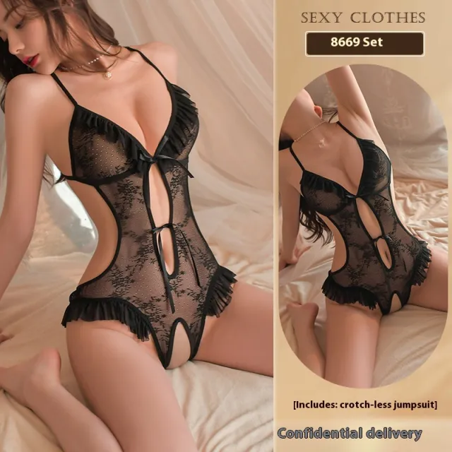 Sexy Lingerie Sexy Open Jumpsuit Black - Shop at LoveMi