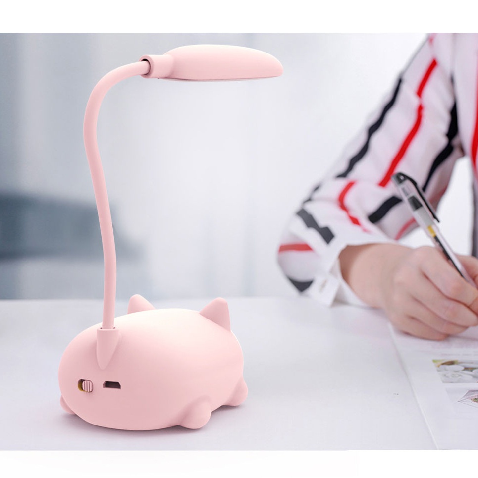 LED Cartoon Animal Eye Protection Learning Reading USB Rechargeable Desk Lamp