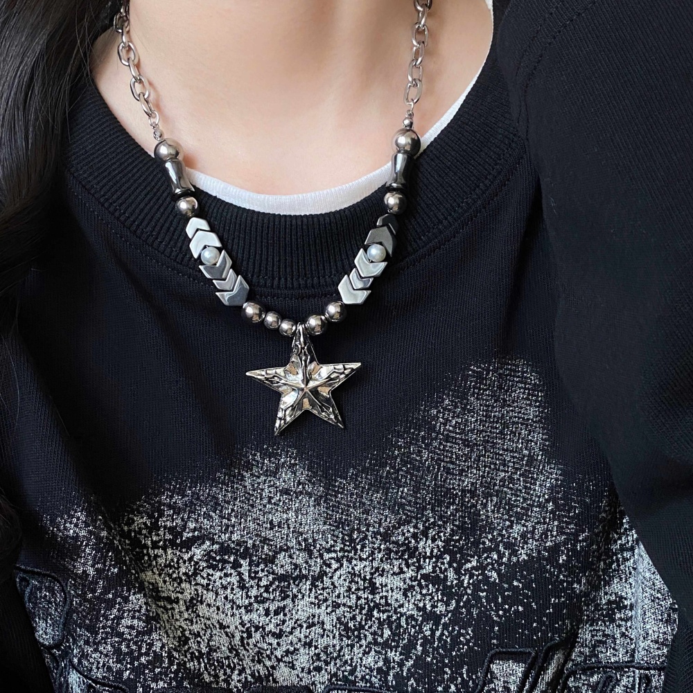 Vintage Five-pointed Star Necklace Sweater Chain