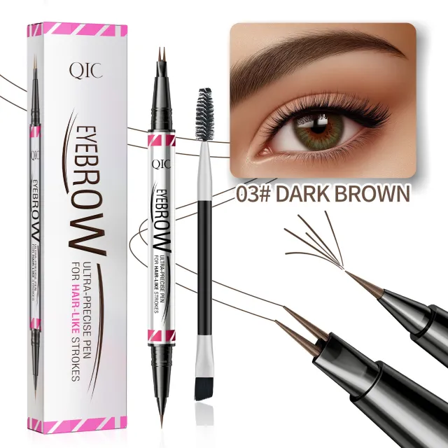 Distinct Look Sweat proof Long Lasting Fadeless Two fork Eyebrow Pencil Dark Brown - Shop at LoveMi