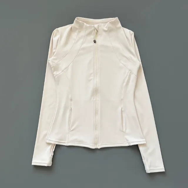 Women's Fashion Exercise Yoga Clothes Coat Ivory White - Shop at LoveMi