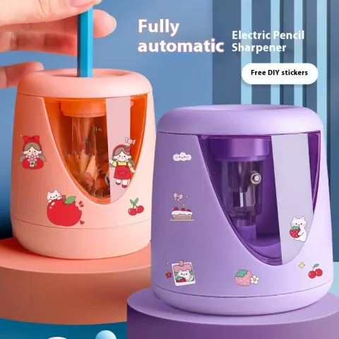 Automatic Cute Children's Pencil Sharpener Roll Portable Electric