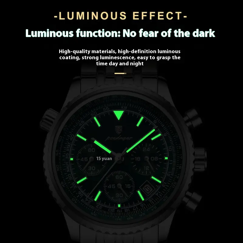 Men's Watch Waterproof Luminous Calendar Multi-function Timing