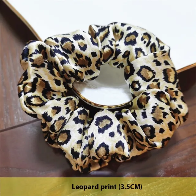 Mulberry Silk Silk Hair Band Accessories Ponytail And Updo Leopard Print - Shop at LoveMi