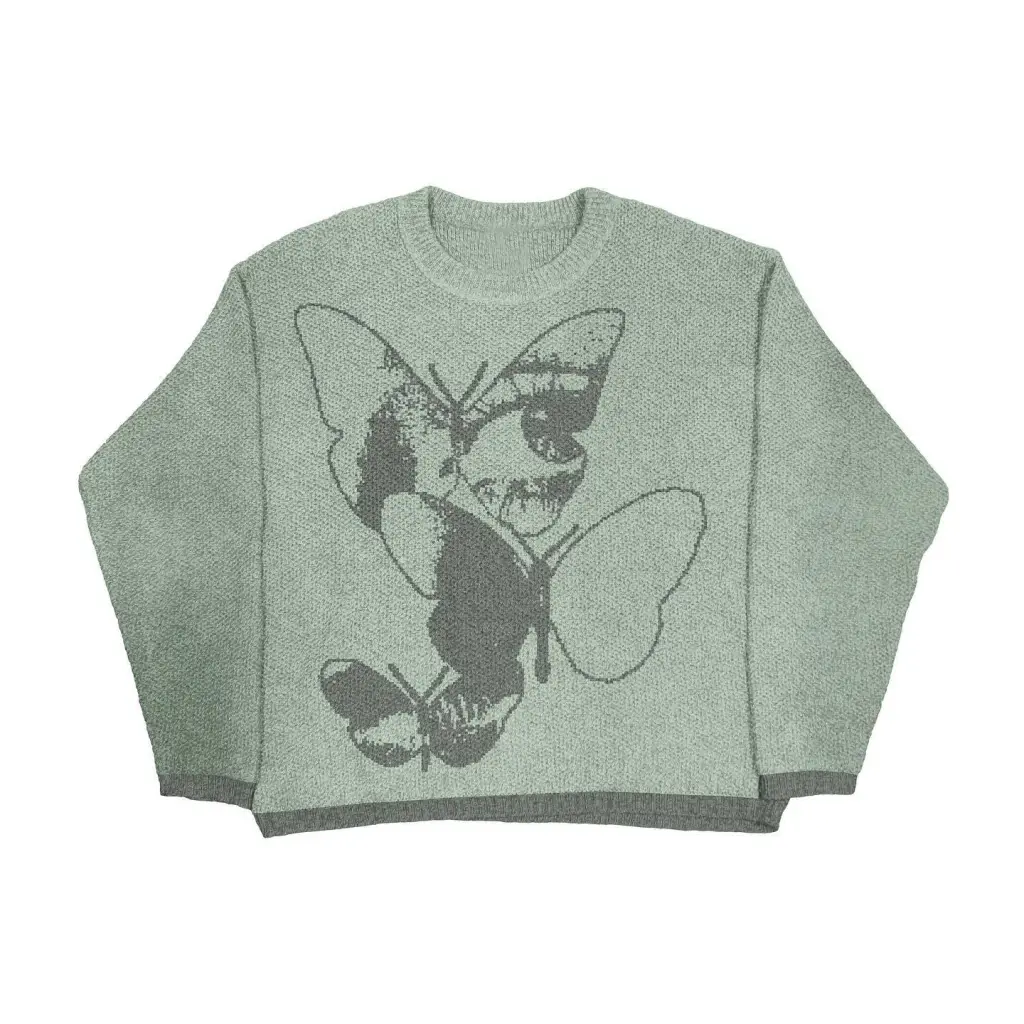 Retro Trendy Jacquard Pullover Sweater Top For Women - Style 1-Xxl