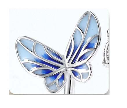 Fashion Enamel Butterfly Ring For Women