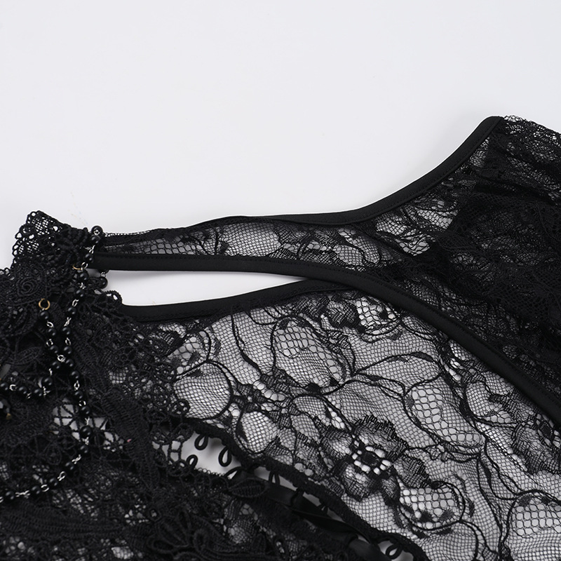 Off-shoulder Lace Cross Top