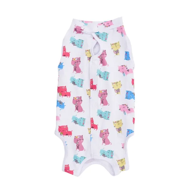 Cat Sterilization Clothing Post operation Printing Series Four Seasons Sterilization Velcro 09 - Shop at LoveMi
